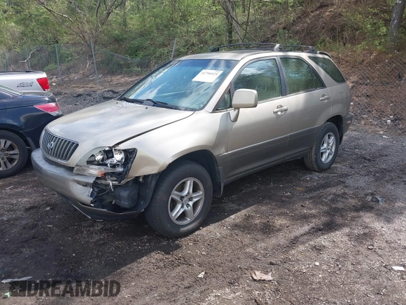 1999 Lexus RX 300 Luxury SUV with VIN JT6GF10U7X0026361, listed as a IAAI auction lot 41790525 with 219,054 mi miles. Bid and sale history available at carsss.com. Image 2.