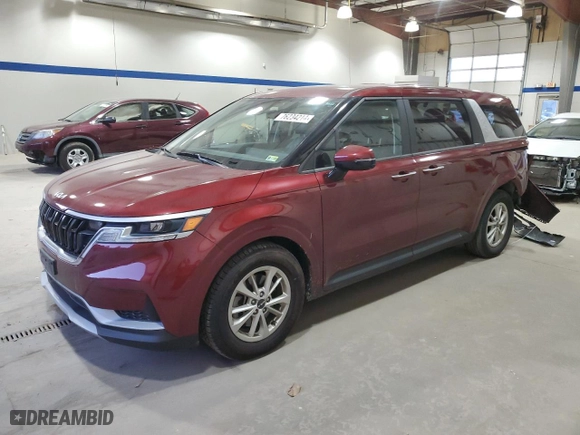 2022 Kia Carnival LXS with VIN KNDNB4H33N6123768, listed as a Copart auction lot 76234214 with 41,387 mi miles and Salvage Title. Bid and sale history available at carsss.com. Image 1.