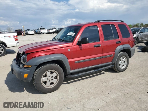 2007 Jeep Liberty Sport z VIN 1J4GL48K07W577597, wystawiony jako Copart lot #54377335 z przebiegiem 128 998 mil mil oraz Szkody całkowita. Historia ofert i sprzedaży dostępna na DreamBid. Obrazek 1.