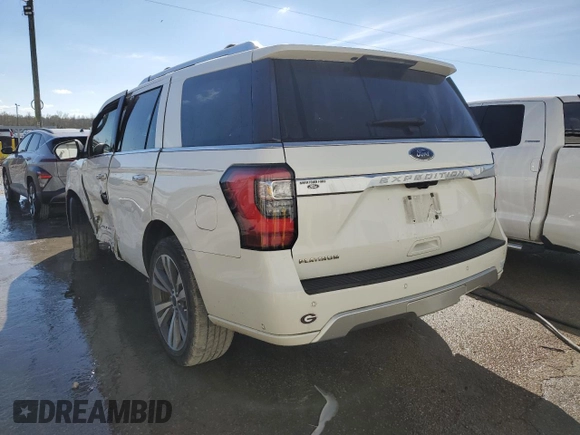 2020 Ford Expedition Platinum with VIN 1FMJU1LT3LEA26650, listed as a Copart auction lot 77768094 with 52,033 mi miles and Salvage title. Bid and sale history available at DreamBid. Image 2.