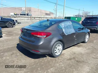 2017 Kia Forte LX with VIN 3KPFL4A78HE145715, listed as a IAAI auction lot 41803593 with 50,609 mi miles. Bid and sale history available at carsss.com. Image 4.