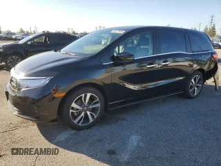 2024 Honda Odyssey Touring z VIN 5FNRL6H87RB013175, wystawiony jako Copart lot #49427845 z przebiegiem Nie podano mil oraz Szkoda całkowita • Salvage title. Historia ofert i sprzedaży dostępna na DreamBid. Obrazek 1.