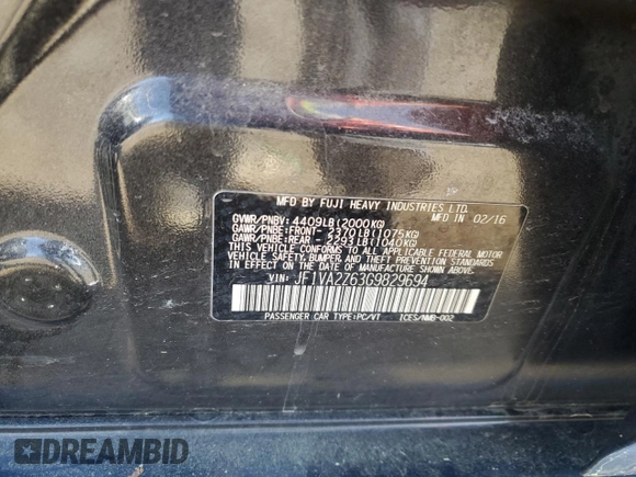 2016 Subaru WRX STI Limited with VIN JF1VA2Z63G9829694, listed as a Copart auction lot 51927075 with 166,133 mi miles and Salvage Title. Bid and sale history available at DreamBid. Image 14.