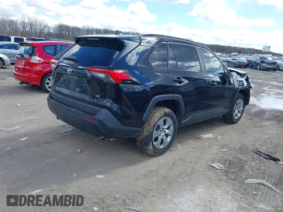 2020 Toyota RAV4 LE with VIN 2T3H1RFV5LW075011, listed as a IAAI auction lot 41865056 with 134,482 mi miles and . Bid and sale history available at DreamBid. Image 4.