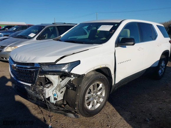 2022 Chevrolet Traverse LS with VIN 1GNERFKW4NJ132381, listed as a IAAI auction lot 41822204 with 85,110 mi miles. Bid and sale history available at carsss.com. Image 16.