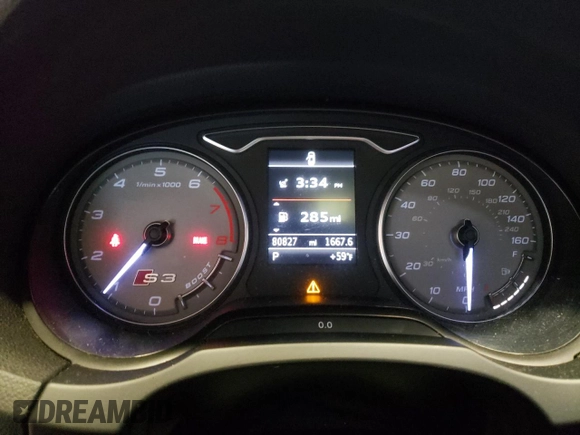 2015 Audi S3 2.0T Premium Plus with VIN WAUBFGFF0F1111952, listed as a Copart auction lot 52165413 with 80,827 mi miles. Bid and sale history available at carsss.com. Image 9.