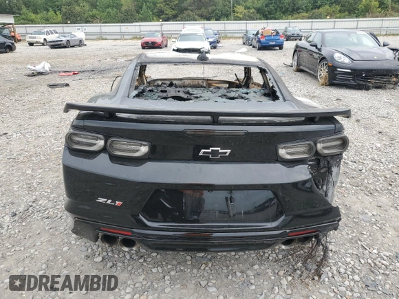 2021 Chevrolet Camaro ZL1 with VIN 1G1FJ1R60M0139418, listed as a Copart auction lot 70282004 with 0 mi miles and Salvage Title. Bid and sale history available at carsss.com. Image 6.