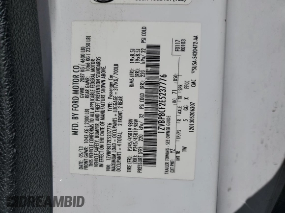 2014 Ford Mustang GT with VIN 1ZVBP8CF2E5237776, listed as a Copart auction lot 56317725 with 88,405 mi miles and Salvage title. Bid and sale history available at DreamBid. Image 12.