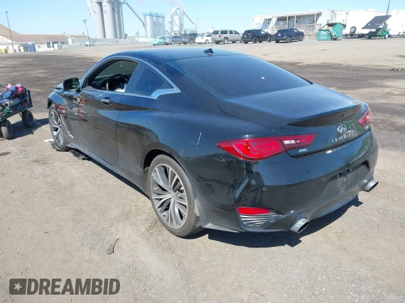 2019 Infiniti Q60 Luxe with VIN JN1EV7EL4KM290776, listed as a IAAI auction lot 42047865 with 33,926 mi miles and . Bid and sale history available at carsss.com. Image 3.