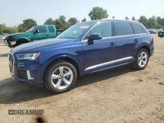 2023 Audi Q7 Premium Plus with VIN WA1LCBF72PD028450, listed as a Copart auction lot 59734195 with 19,112 mi miles and Salvage title. Bid and sale history available at DreamBid. Image 1.