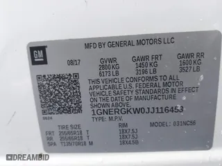 2018 Chevrolet Traverse LT Cloth with VIN 1GNERGKW0JJ116453, listed as a IAAI auction lot 41164082 with 147,152 mi miles. Bid and sale history available at carsss.com. Image 9.