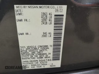 2023 Nissan Altima S z VIN 1N4BL4BV0PN304786, wystawiony jako Copart lot #56047525 z przebiegiem 43 687 mil mil oraz Szkoda całkowita • Salvage title. Historia ofert i sprzedaży dostępna na DreamBid. Obrazek 12.