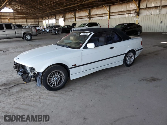 1996 BMW 3-Series 328IC with VIN WBABK8328TET93961, listed as a Copart auction lot 50206405 with 127,541 mi miles and Salvage Title. Bid and sale history available at carsss.com. Image 1.