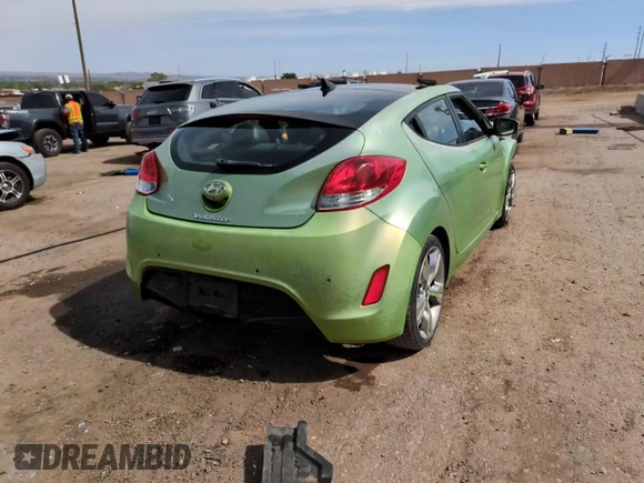 2012 Hyundai Veloster w/Black Int with VIN KMHTC6AD9CU048226, listed as a Copart auction lot 58824755 with 107,255 mi miles and Salvage title. Bid and sale history available at DreamBid. Image 14.