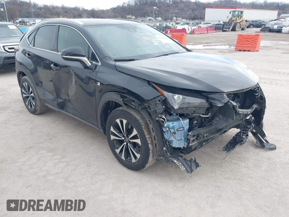 2020 Lexus NX with VIN JTJSARDZ3L2229278, listed as a IAAI auction lot 41640670 with 58,754 mi miles. Bid and sale history available at carsss.com. Image 1.