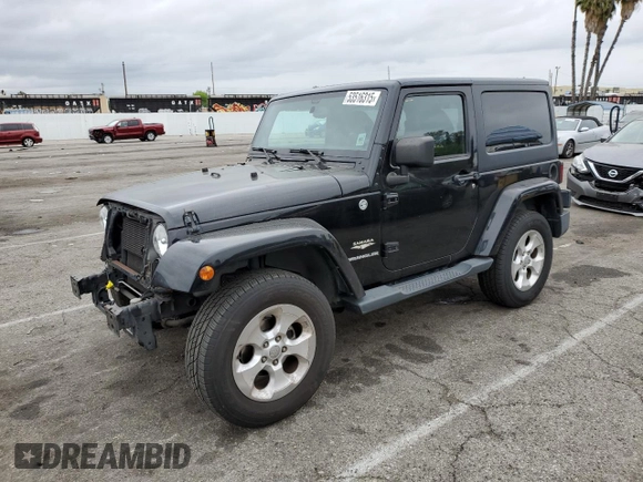 2015 Jeep Wrangler Sahara z VIN 1C4AJWBG2FL614702, wystawiony jako Copart lot #53516315 z przebiegiem 91 899 mil mil oraz Szkoda całkowita • Salvage title. Historia ofert i sprzedaży dostępna na DreamBid. Obrazek 1.