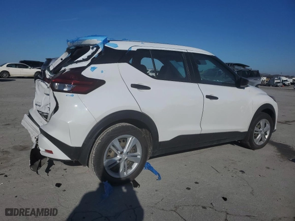 2022 Nissan Kicks S with VIN 3N1CP5BV5NL526071, listed as a Copart auction lot 46043125 with 43,544 mi miles and Salvage Title. Bid and sale history available at carsss.com. Image 3.