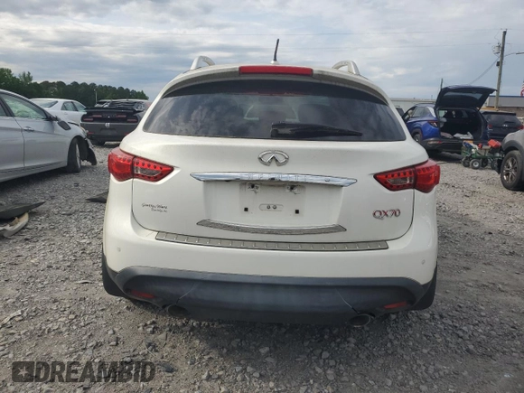 2016 Infiniti QX70 with VIN JN8CS1MU5GM130261, listed as a Copart auction lot 55860435 with Not provided miles and Clean title. Bid and sale history available at DreamBid. Image 6.