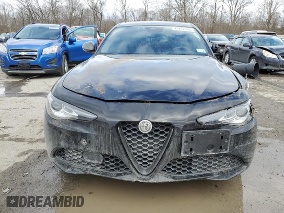 2020 Alfa Romeo Giulia with VIN ZARFANAN2L7633258, listed as a Copart auction lot 42742955 with 0 mi miles and Salvage Title. Bid and sale history available at carsss.com. Image 5.
