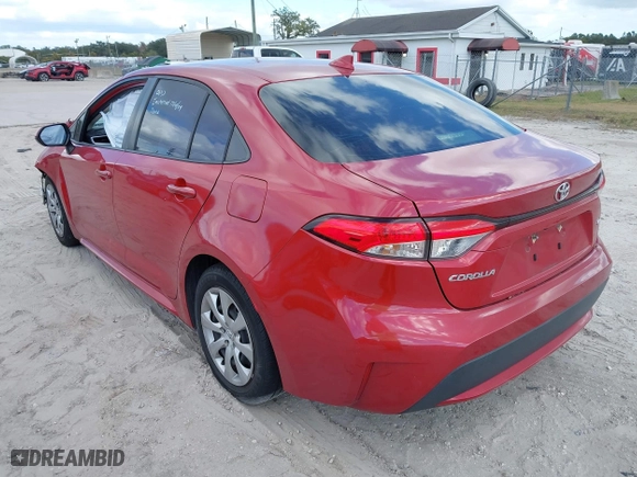 2020 Toyota Corolla LE with VIN JTDEPRAEXLJ108964, listed as a IAAI auction lot 41034199 with 135,483 mi miles. Bid and sale history available at carsss.com. Image 3.