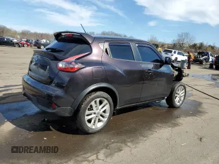 2015 Nissan Juke S with VIN JN8AF5MV6FT560090, listed as a Copart auction lot 53030815 with 107,603 mi miles and Salvage Title. Bid and sale history available at carsss.com. Image 3.
