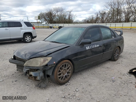 2005 Honda Civic Sdn LX with VIN 2HGES16535H523543, listed as a Copart auction lot 49736715 with 246,010 mi miles and Salvage Title. Bid and sale history available at carsss.com. Image 1.