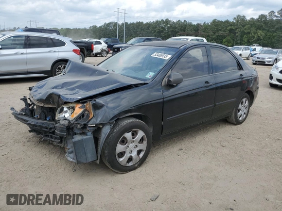 2006 Kia Spectra EX with VIN KNAFE121865361279, listed as a Copart auction lot 53486935 with 219,919 mi miles and Salvage Title. Bid and sale history available at carsss.com. Image 1.