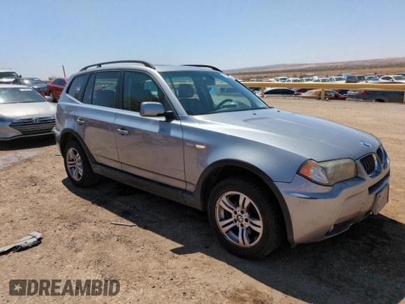 2006 BMW X3 3.0i with VIN WBXPA93466WG80206, listed as a Copart auction lot 52180515 with 120,626 mi miles and Salvage Title. Bid and sale history available at DreamBid. Image 4.