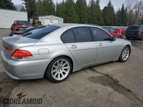 2004 BMW 7 Series 745i with VIN WBAGL63484DP69753, listed as a Copart auction lot 49211195 with 203,767 mi miles and Clean Title. Bid and sale history available at DreamBid. Image 3.