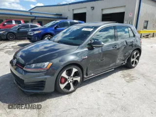 2016 Volkswagen Golf GTI SE w/Performance Pkg with VIN 3VW547AU0GM014926, listed as a Copart auction lot 46799635 with 63,776 mi miles and Salvage Title. Bid and sale history available at carsss.com. Image 1.