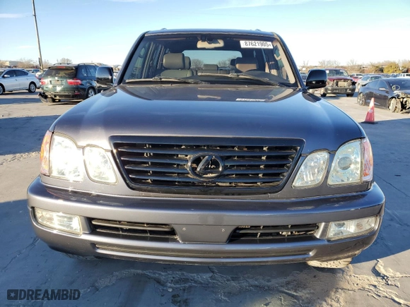 2006 Lexus LX 470 with VIN JTJHT00W564016353, listed as a Copart auction lot 87621905 with 184,862 mi miles and Salvage Title. Bid and sale history available at carsss.com. Image 5.
