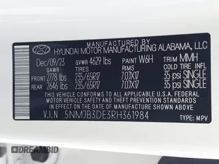 2024 Hyundai Tucson SEL with VIN 5NMJB3DE3RH361984, listed as a IAAI auction lot 41554504 with 36,275 mi miles and . Bid and sale history available at DreamBid. Image 9.