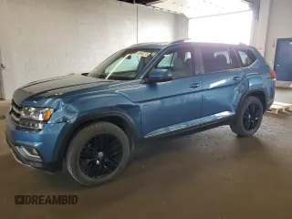 2019 Volkswagen Atlas SEL with VIN 1V2MR2CA3KC587916, listed as a Copart auction lot 60463275 with 107,387 mi miles and Salvage title. Bid and sale history available at DreamBid. Image 1.