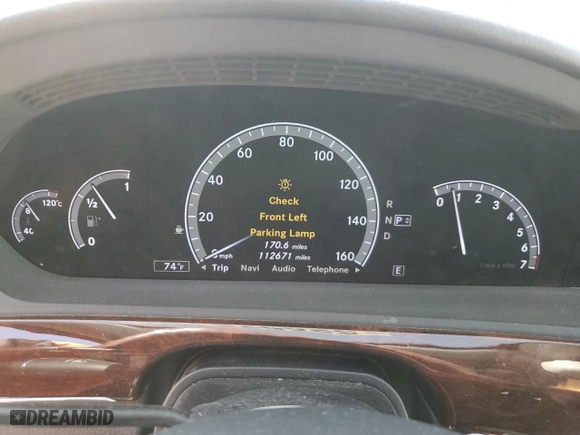 2011 Mercedes-Benz S-Class S 550 with VIN WDDNG8GB5BA361783, listed as a Copart auction lot 52692815 with 112,671 mi miles and Salvage Title. Bid and sale history available at carsss.com. Image 9.