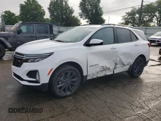 2023 Chevrolet Equinox RS with VIN 3GNAXWEG1PS164229, listed as a Copart auction lot 60026635 with 15,742 mi miles and Salvage title. Bid and sale history available at DreamBid. Image 1.