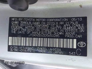 2013 Toyota Prius One z VIN JTDKN3DU0D5650285, wystawiony jako IAAI lot #41875987 z przebiegiem 281 084 mil mil oraz . Historia ofert i sprzedaży dostępna na DreamBid. Obrazek 9.