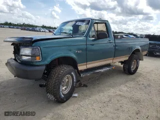 1996 Ford F-150 Special with VIN 1FTEF15N6TNA33543, listed as a Copart auction lot 68273364 with 0 mi miles and Salvage Title. Bid and sale history available at carsss.com. Image 1.