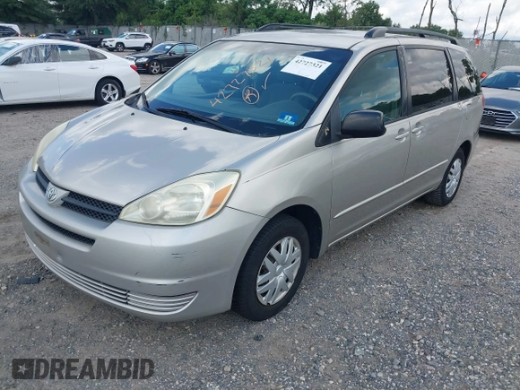 2005 Toyota Sienna CE with VIN 5TDZA23C05S272543, listed as a IAAI auction lot 42727321 with 201,156 mi miles and . Bid and sale history available at DreamBid. Image 2.