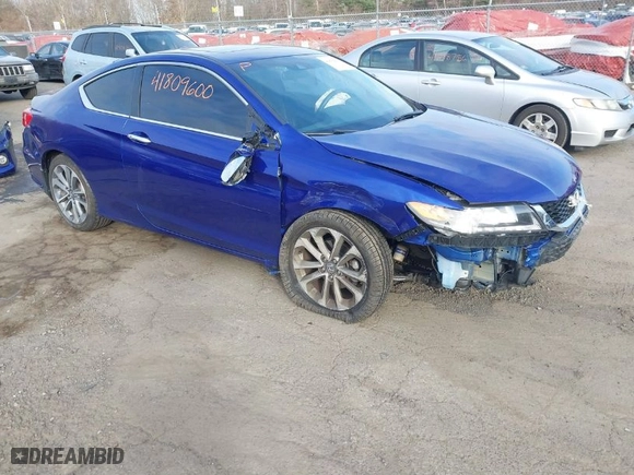 2013 Honda Accord Cpe EX-L with VIN 1HGCT2B85DA002427, listed as a IAAI auction lot 41809600 with NaN miles. Bid and sale history available at carsss.com. Image 1.