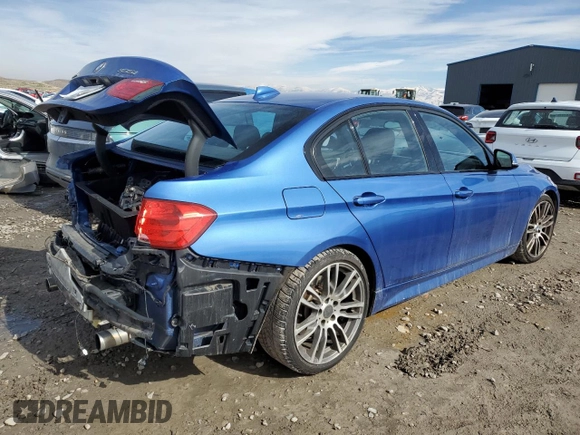 2013 BMW 3 Series 335i xDrive with VIN WBA3B9C53DF585692, listed as a Copart auction lot 46618275 with 165,019 mi miles and Salvage Title. Bid and sale history available at carsss.com. Image 3.