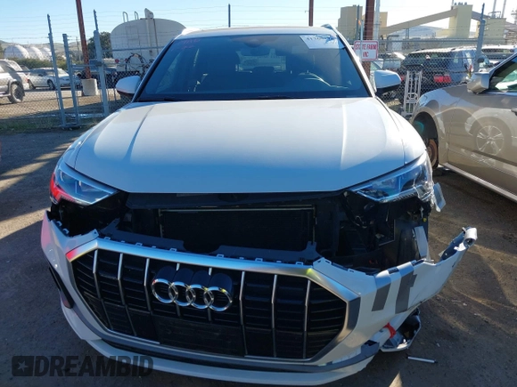 2020 Audi Q3 S line Premium Plus with VIN WA1EECF36L1103748, listed as a IAAI auction lot 41368428 with 21,155 mi miles and . Bid and sale history available at DreamBid. Image 13.