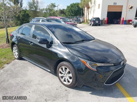 2022 Toyota Corolla LE with VIN JTDEPMAE1NJ206769, listed as a IAAI auction lot 41875080 with 37,576 mi miles. Bid and sale history available at carsss.com. Image 1.