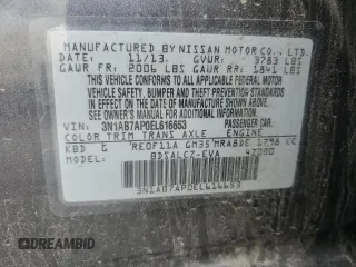 2014 Nissan Sentra SV with VIN 3N1AB7AP0EL616653, listed as a Copart auction lot 56721895 with 119,510 mi miles and Salvage title. Bid and sale history available at DreamBid. Image 12.