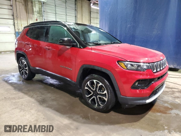 2024 Jeep Compass Limited with VIN 3C4NJDCNXRT594128, listed as a Copart auction lot 88882875 with 19,277 mi miles and Salvage title. Bid and sale history available at DreamBid. Image 4.