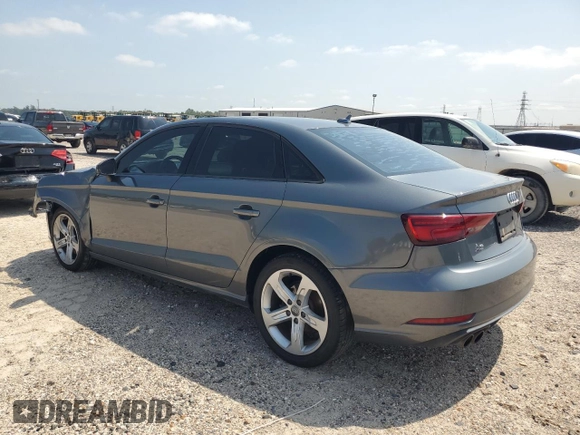 2018 Audi A3 Sedan Premium with VIN WAUAUGFF9J1004859, listed as a Copart auction lot 52322434 with 90,535 mi miles and Salvage Title. Bid and sale history available at carsss.com. Image 2.