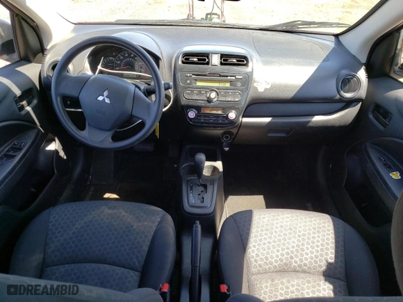 2015 Mitsubishi Mirage DE with VIN ML32A3HJ4FH055150, listed as a Copart auction lot 53361775 with 55,736 mi miles and Salvage Title. Bid and sale history available at carsss.com. Image 8.