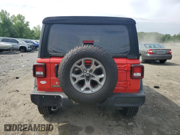 2020 Jeep Wrangler Unlimited Sport Altitude with VIN 1C4HJXDG2LW206079, listed as a Copart auction lot 59040695 with 77,917 mi miles and Salvage title. Bid and sale history available at DreamBid. Image 6.