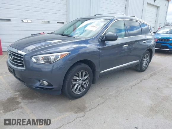 2013 Infiniti JX35 z VIN 5N1AL0MM2DC348245, wystawiony jako IAAI lot #41985096 z przebiegiem 130 127 mil mil oraz . Historia ofert i sprzedaży dostępna na DreamBid. Obrazek 17.