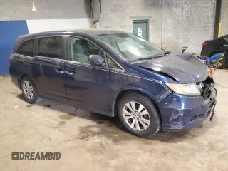 2014 Honda Odyssey EX-L with VIN 5FNRL5H66EB027040, listed as a Copart auction lot 53959195 with 199,431 mi miles and Salvage Title. Bid and sale history available at carsss.com. Image 4.