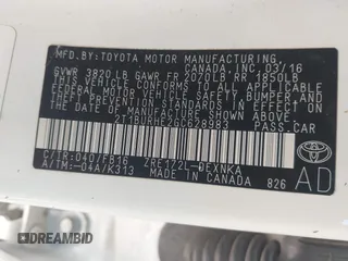 2016 Toyota Corolla L с VIN 2T1BURHE2GC628983, выставлен на аукционе IAAI как лот 42214895 с пробегом 110 820 миль миль и . История ставок и продаж доступна на DreamBid. Изображение 9.